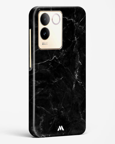 Marquina Black Marble Hard Case Phone Cover-(Vivo)