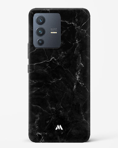 Marquina Black Marble Hard Case Phone Cover-(Vivo)