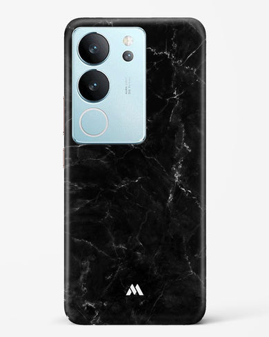 Marquina Black Marble Hard Case Phone Cover-(Vivo)