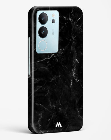 Marquina Black Marble Hard Case Phone Cover-(Vivo)