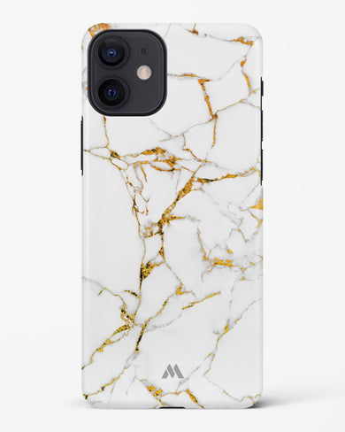 Calacatta White Marble Hard Case Phone Cover-(Apple)