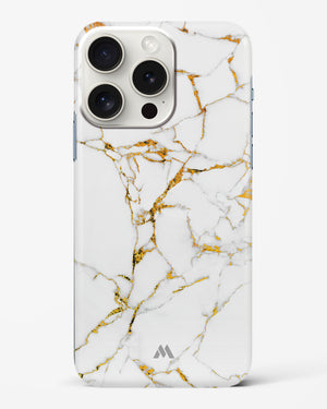 Calacatta White Marble Hard Case iPhone 15 Pro