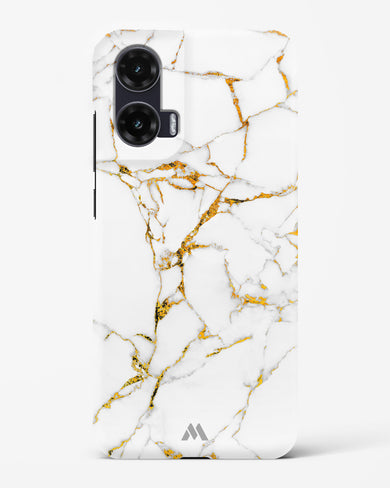 Calacatta White Marble Hard Case Phone Cover (Motorola)
