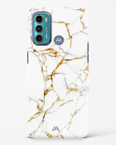 Calacatta White Marble Hard Case Phone Cover (Motorola)