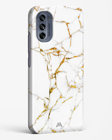 Calacatta White Marble Hard Case Phone Cover (Motorola)