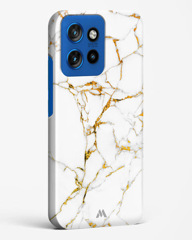 Calacatta White Marble Hard Case Phone Cover (Motorola)