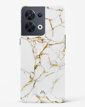 Calacatta White Marble Hard Case Phone Cover-(Oppo)