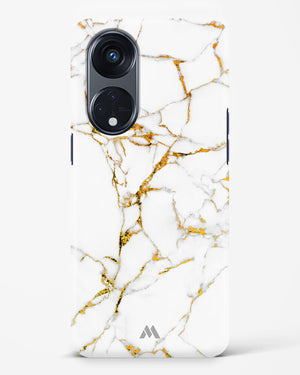 Calacatta White Marble Hard Case Phone Cover-(Oppo)