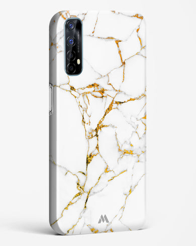 Calacatta White Marble Hard Case Phone Cover-(Realme)