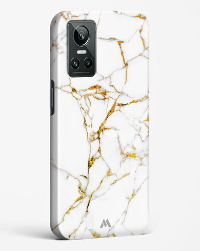 Calacatta White Marble Hard Case Phone Cover-(Realme)