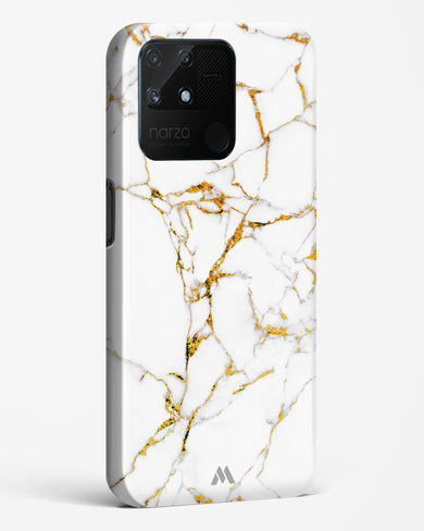 Calacatta White Marble Hard Case Phone Cover-(Realme)