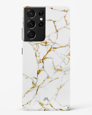 Calacatta White Marble Hard Case Phone Cover-(Samsung)