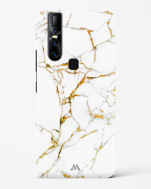 Calacatta White Marble Hard Case Phone Cover-(Vivo)