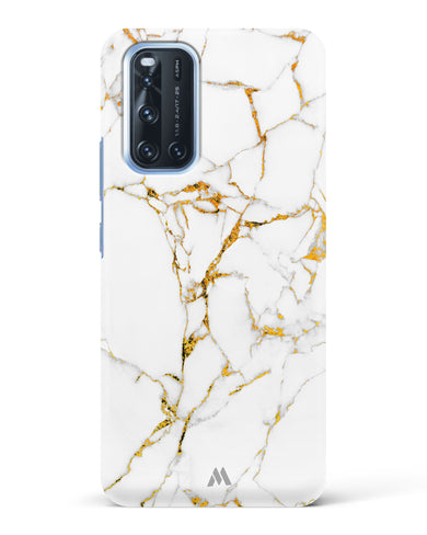 Calacatta White Marble Hard Case Phone Cover-(Vivo)