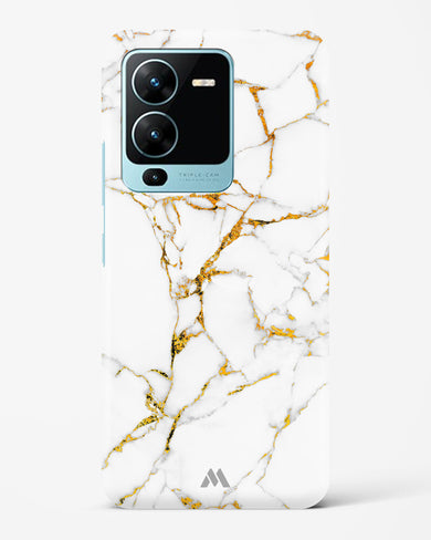 Calacatta White Marble Hard Case Phone Cover-(Vivo)