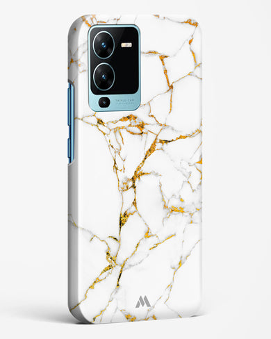 Calacatta White Marble Hard Case Phone Cover-(Vivo)