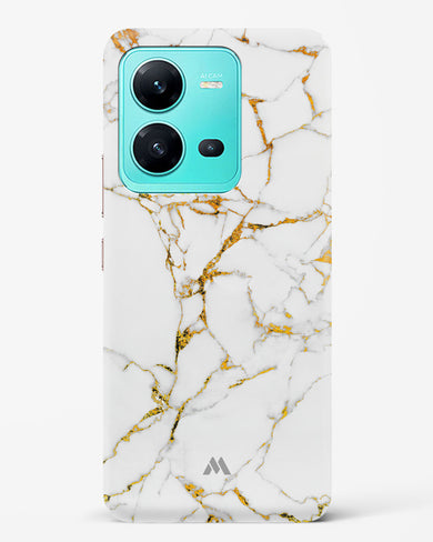 Calacatta White Marble Hard Case Phone Cover-(Vivo)