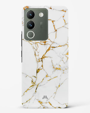 Calacatta White Marble Hard Case Phone Cover-(Vivo)