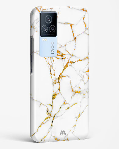 Calacatta White Marble Hard Case Phone Cover-(Vivo)