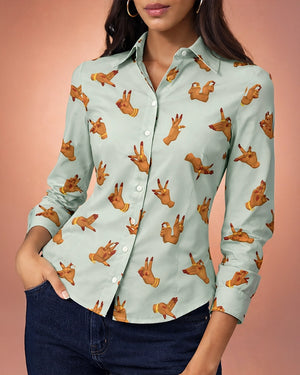 Mudra Pop Women Fitted Shirt