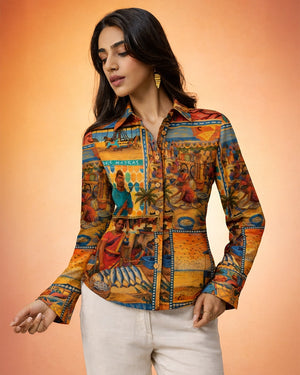 Madras Chronicles Women Fitted Shirt