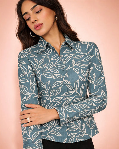Whispering Vines Women Fitted Shirt