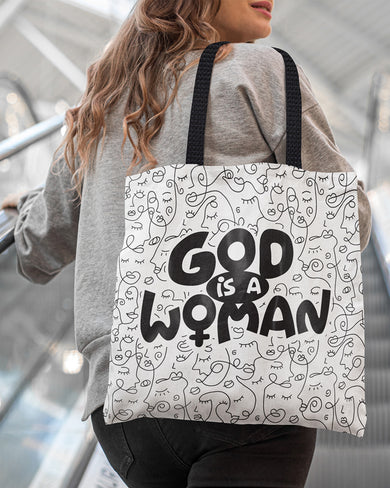 God is a Woman Tote Bag