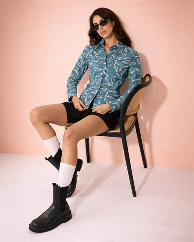 Whispering Vines Women Fitted Shirt