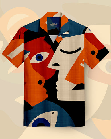 Abstract Affair Unisex Linen Shirt