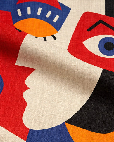 Abstract Affair Unisex Linen Shirt