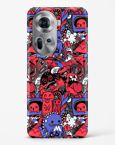 Monster Doodles Hard Case Phone Cover-(Oppo)