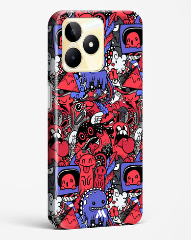 Monster Doodles Hard Case Phone Cover-(Realme)