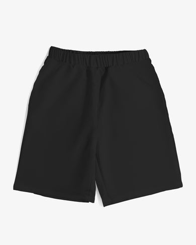 Solid Black Kids Shorts