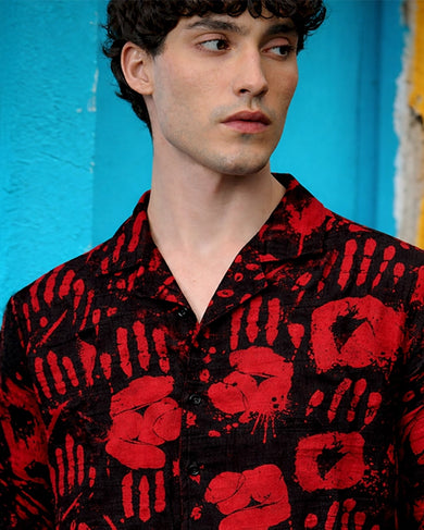 Bloody Knuckles Unisex Linen Shirt