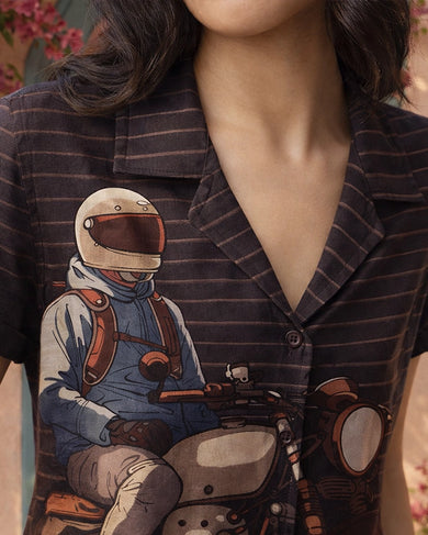 Midnight Rider Unisex Linen Shirt