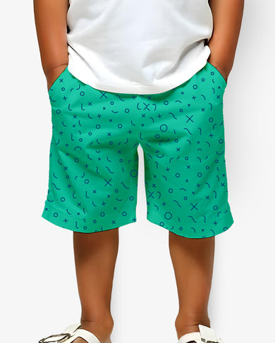 Geometrically Groovy Kids Shorts