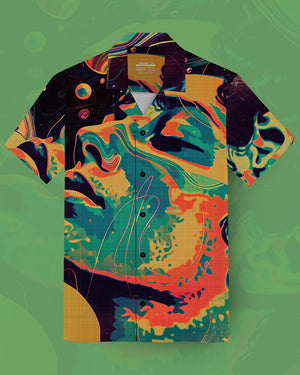 Cosmic Dreamscape Unisex Linen Shirt