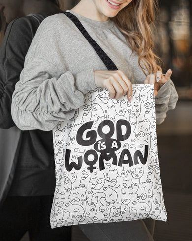 God is a Woman Tote Bag