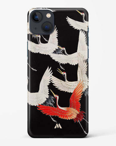 Furisode With A Myriad Of Flying Cranes Hard Case Phone Cover-(Apple)