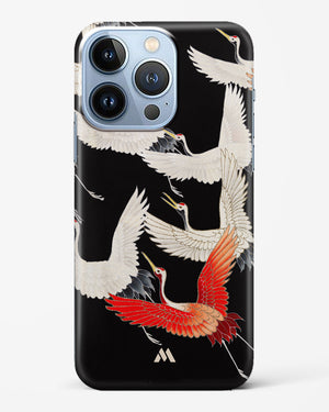 Furisode With A Myriad Of Flying Cranes Hard Case Phone Cover (Apple)