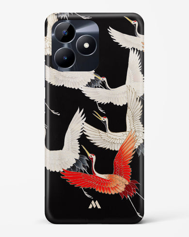 Furisode With A Myriad Of Flying Cranes Hard Case Phone Cover-(Realme)