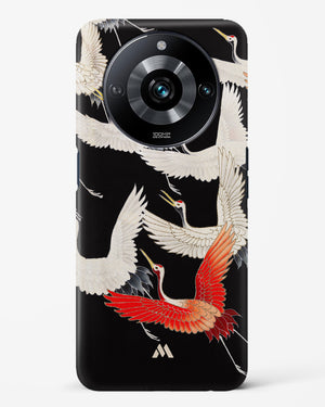 Furisode With A Myriad Of Flying Cranes Hard Case Phone Cover-(Realme)