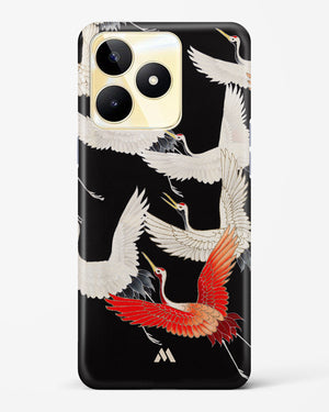 Furisode With A Myriad Of Flying Cranes Hard Case Phone Cover (Realme)