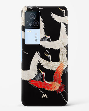 Furisode With A Myriad Of Flying Cranes Hard Case Phone Cover-(Vivo)