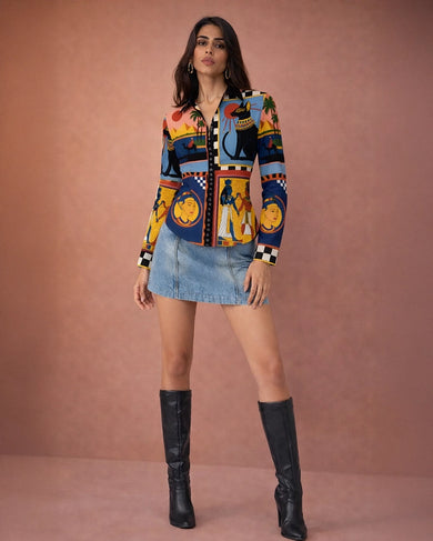 Sacred Egypt Women Fitted Shirt