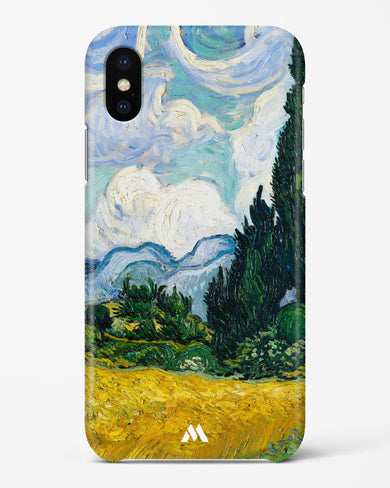 Wheat Field with Cypresses [Van Gogh] Hard Case Phone Cover-(Apple)