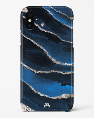 Shimmering Sands Blue Marble Hard Case Phone Cover-(Apple)