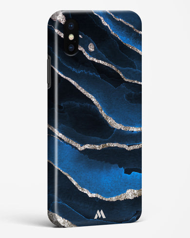 Shimmering Sands Blue Marble Hard Case Phone Cover-(Apple)