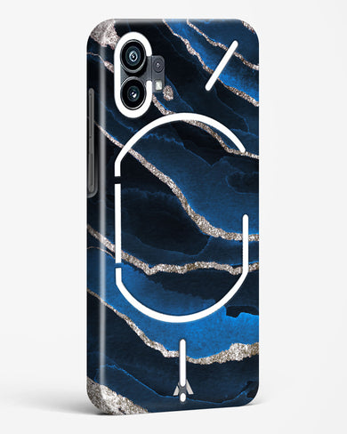 Shimmering Sands Blue Marble Hard Case Phone Cover-(Nothing)