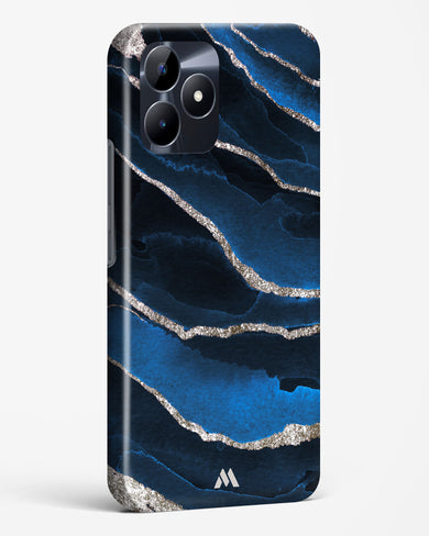 Shimmering Sands Blue Marble Hard Case Phone Cover-(Realme)